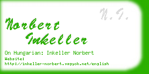 norbert inkeller business card
